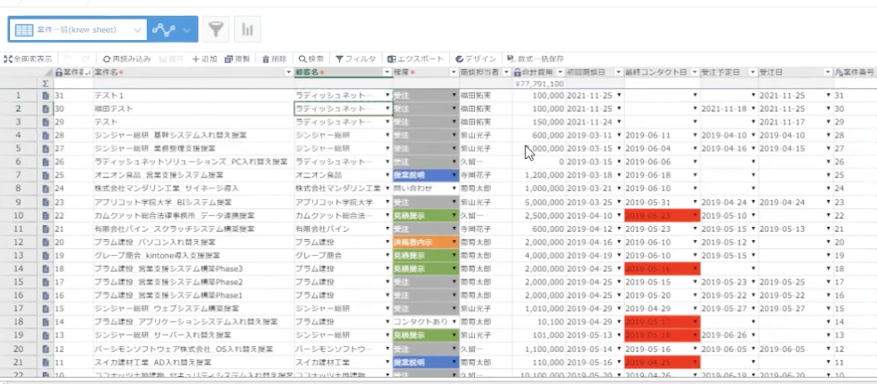 SFAで用いるプラグインの例 krew Sheetのプラグイン