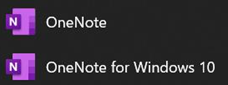 PCのアプリ一覧を見るとこのように OneNote が2個ある方もいるのでは？