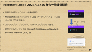 Microsoft Loop：2023/11/15 から一般提供開始