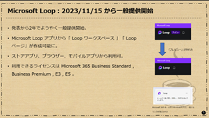 Microsoft Loop:2023/11/15 から一般提供開始