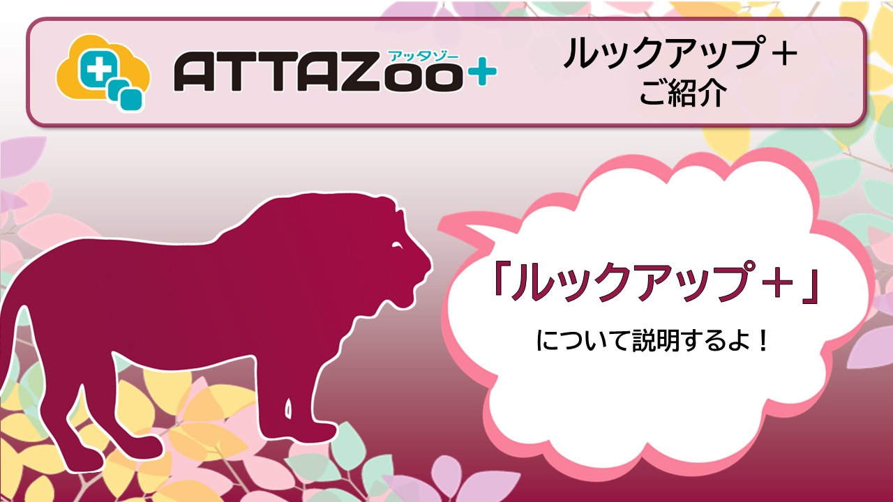 ATTAZoo＋ 『ルックアップ＋』設定&活用方法 | コラム | ブログ
