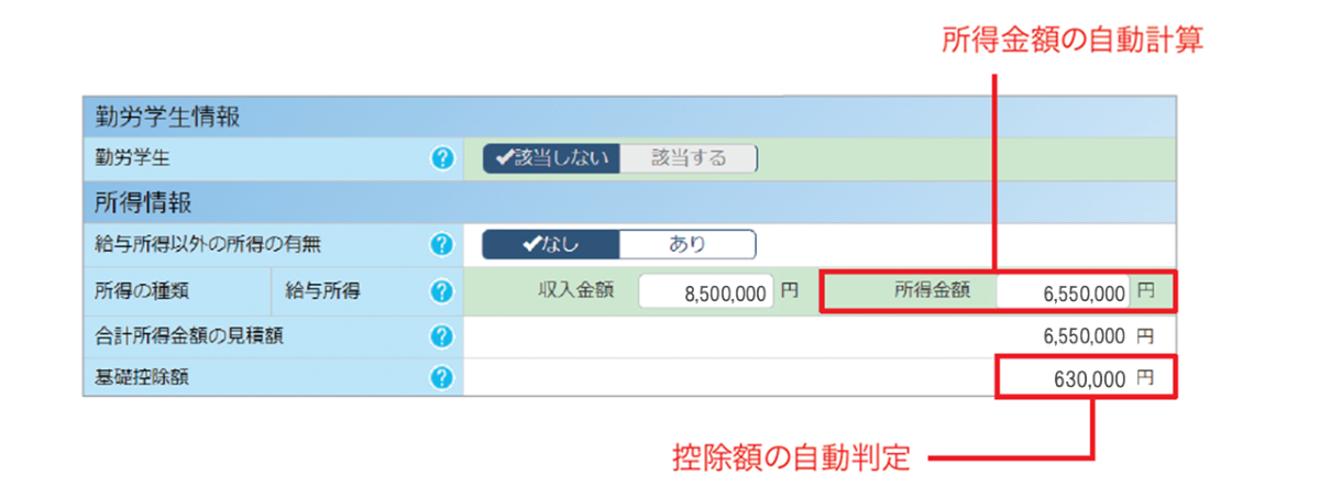 所得金額が自動計算されるクラウドサービスなら記入ミス予防にも