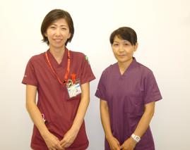 (左から)森谷臨床工学技士 高橋看護師