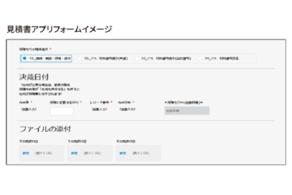 見積書アプリフォームイメージ