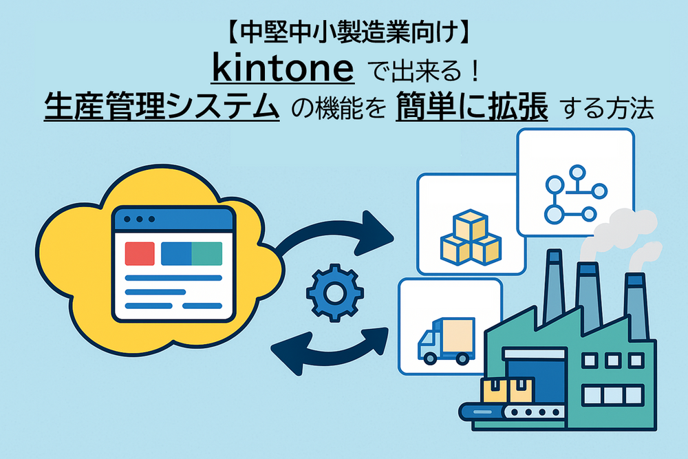 【中堅中小製造業向け】kintoneで出来る!生産管理システムの機能を簡単に拡張する方法