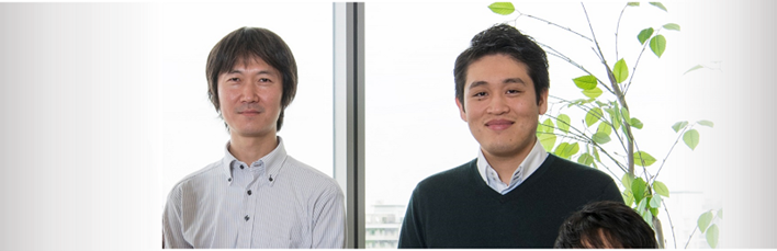 未来ラボ　藤井 貴昭（写真左：チーフアーキテクト）と 福島 健太（写真右）がインタビューを受け、未来ラボの取り組みをご紹介しました。