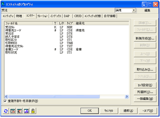 エンティティ関連図 エンティティ属性